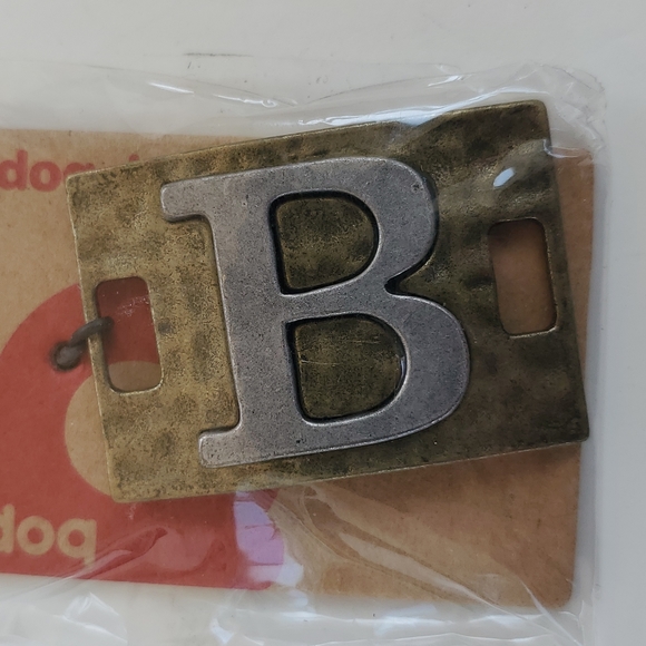 Boutique Swap Bops Adornment Charm Large Rectangle B Any Necklace or Bracelet - Picture 2 of 5